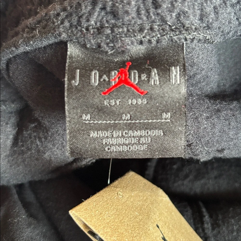 Nike‎ Jordan Flight High-Pile Fleece Cargo Pants Joggers Black Size M NWT